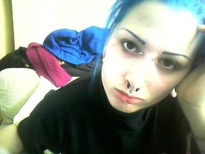Finished school and within a day dyed my hair blue and got a new piercing. Oh, me.