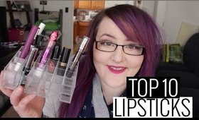 TOP 10 LIPSTICKS Collab With KCBEAUTY19 | heysabrinafaith