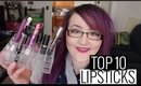 TOP 10 LIPSTICKS Collab With KCBEAUTY19 | heysabrinafaith