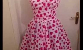 Heart Print Party Dress