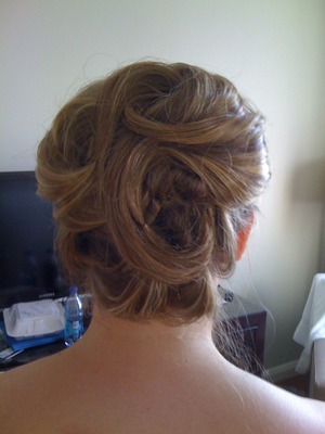 My hair done for a wedding