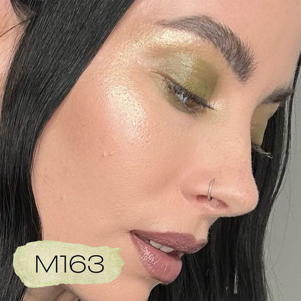 MOB Beauty model wearing shade M163 from the Southern Goth Palette