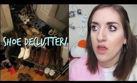 ORGANIZING MY DISASTER SHOE CLOSET (June 5) | tewsimple