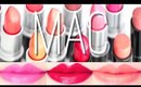 MAC Lipstick Swatches on Lips 12 shades #3