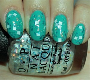 From the Oz the Great and Powerful Collection. See more swatches & my review here: http://www.swatchandlearn.com/opi-lights-of-emerald-city-swatches-review-layered-over-zoya-wednesday/