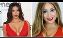 Kim Kardashian makeup tutorial (Classic red lips and winged liner)