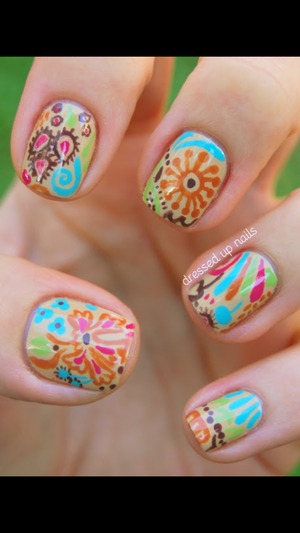 cute colorful nails!
