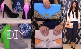 Style DIY: COLOR BLOCK Bags & Shoes in 30 Minutes♥