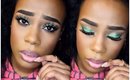 Pop of Green Makeup Tutorial | Brown Eyes