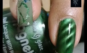 Green Magnetic & Grey Crackle NOTD