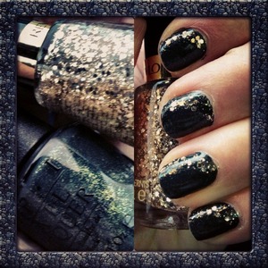 I love mixing mysterious darks with glitter and sparkles :) 💅