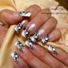 Black Tie Event Nails Black and white