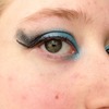 Blue edgy smoky eye