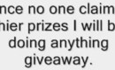 update on giveaway