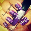 Purple cheetah nails