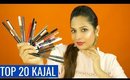 Top 20 Kajal Pencils - Haul, Reviews, Swatches | Shruti Arjun Anand