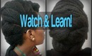 Natural Hair Style Simple "Twist and Cross" Updo