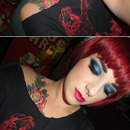 Blue Smokey With Red Lips