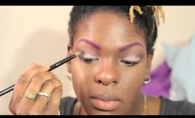 RIHANNA POUR IT UP MAKEUP TUTORIAL - PINK EYEBROW (DOLLFACEDREDIE)