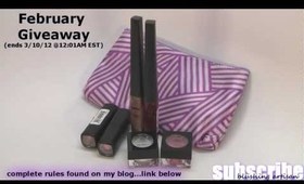 February Giveaway: Six full size NYX products with makeup bag