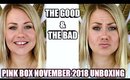 UNBOXING💥 PINK BOX November 2018 | The Good 😊 & The BAD 😪
