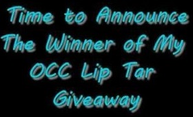 Winner of OCC lip tar giveaway