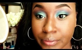 Bright Summer Makeup Tutorial | Teal + Purple