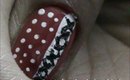 Sexy Dots and Tie Up Lace- easy nail art for short nails- nail art tutorial-nail design beginners