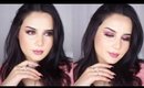 مكياج ليلي فخم باللون العنابي و الوردي | Rose Gold Makeup