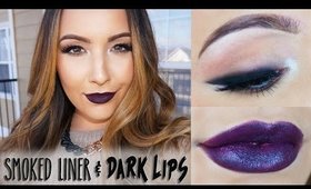 Smoked Liner & Dark lips Makeup Tutorial | Amanda Ensing