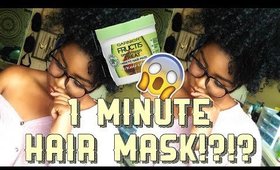 LITERALLY SHOOK...Garnier Fructis 1 Minute Hair Mask Review & Demo | Natural Curly Hair