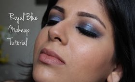 Royal Blue Eye Makeup Tutorial - Samiksha Danish