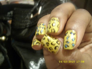 Leopard on nails is so IN right now!! See how simple it is to get this nail look @ www.newcreationsbeauty.blogspot.com