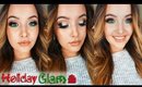 Holiday Silver & Green Makeup + Hair Tutorial