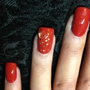 red gels with gold hello kitty detail