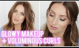 Prom Tutorial: Glowy Makeup + Voluminous Curls | vlogwithkendra