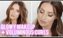 Prom Tutorial: Glowy Makeup + Voluminous Curls | vlogwithkendra