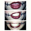 red lips and warpaint