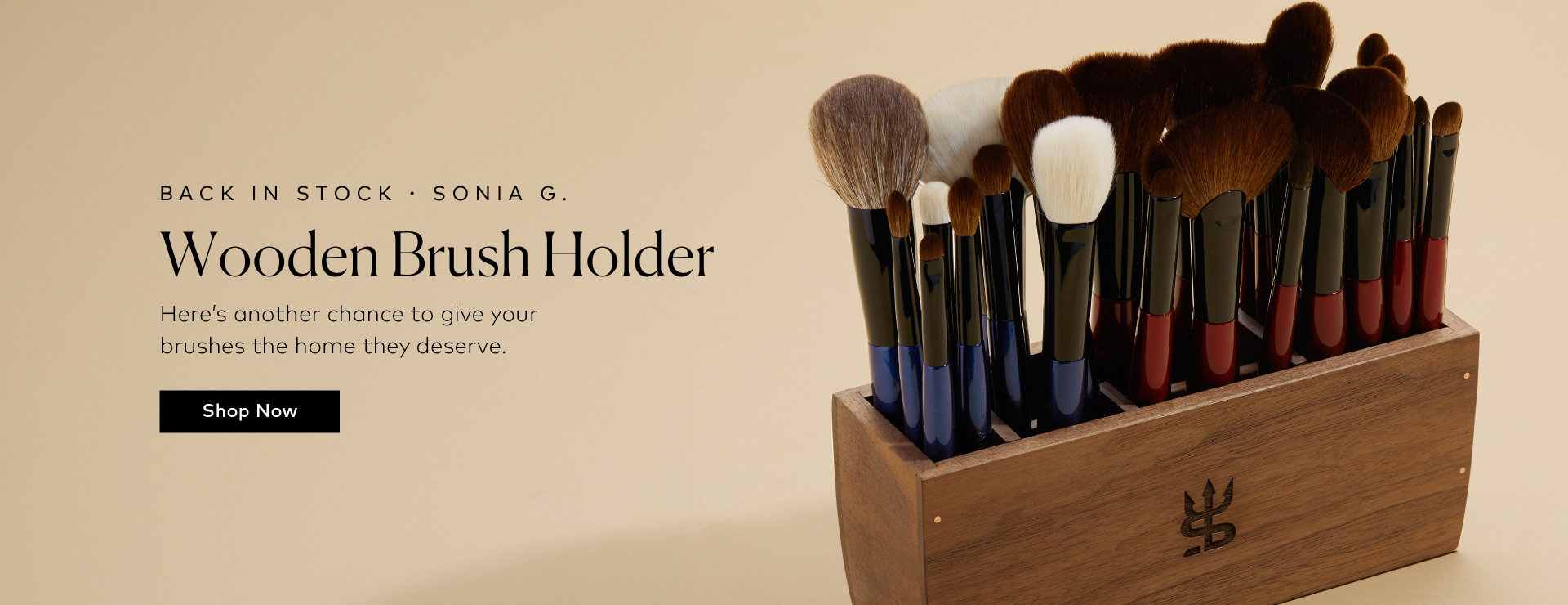 Shop the Sonia G. Wooden Brush Holder now back in stock at Beautylish.com