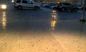 Crazy rain and hail in Toronto