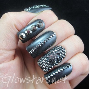 Read the blog post at http://glowstars.net/lacquer-obsession/2014/01/featuring-born-pretty-store-rhinestoned-tortoise-nail-art-decoration/