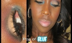 Day 8 | Pop of blue remix makeup tutorial look