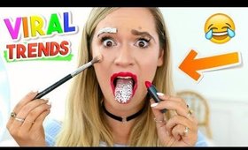 Viral Instagram Makeup Trends!! Wavy Eyebrows Tested! Alisha Marie