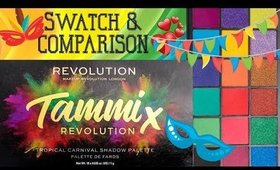 Revolution Tammi Tropical Carnival Palette   Swatches and Comparisons
