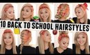10 EASY & HEATLESS HAIRSTYLES FOR BACK TO SCHOOL // Under 5 Minutes