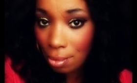 Golden Sparkly Holiday Makeup Inspired by Nitraa B