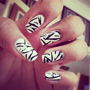 started out as zebra nails but then I just went crazy.