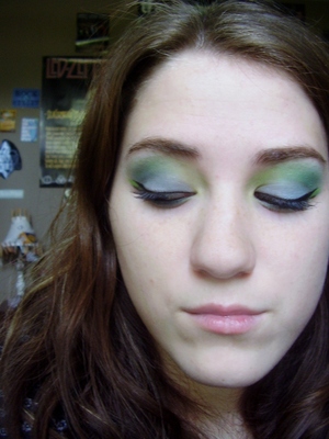 turquoise and green eyeshadow tutorial