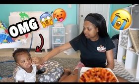 SPICY NOODLE Mukbang 6 MONTH OLD BABY ?!?!