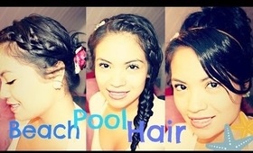 After the BEACH/POOL hair and makeup tutorial - No Heat